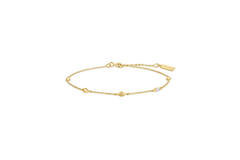  Melodic Poet - Bracelets with stone - Silver / 14kt GP - Zirconia - 18,5cm